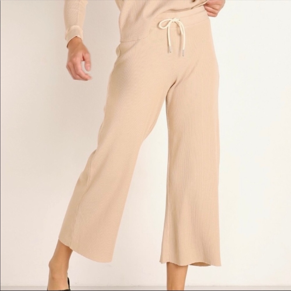 Mate the Label Organic Thermal Wide Leg Pants in Latte Size XL